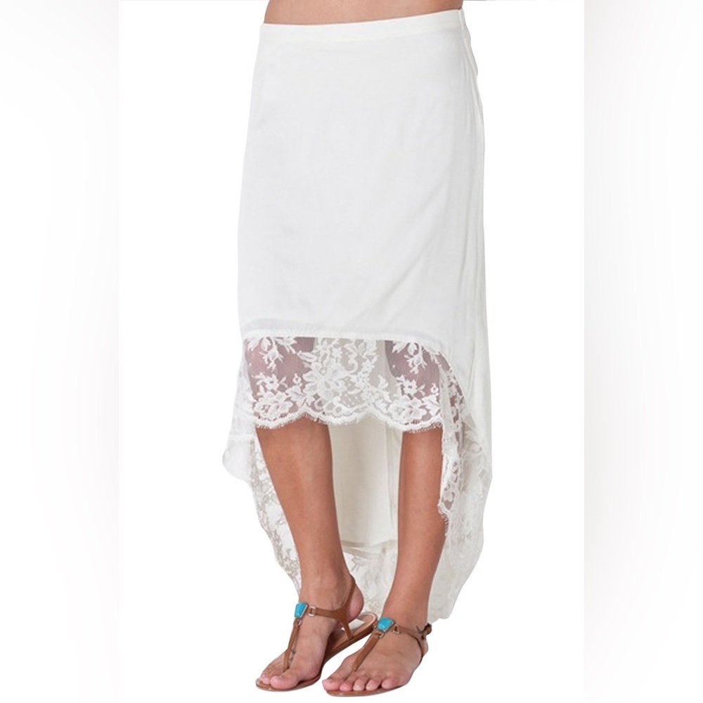 GUC Merritt Charles High Low Skirt M ivory